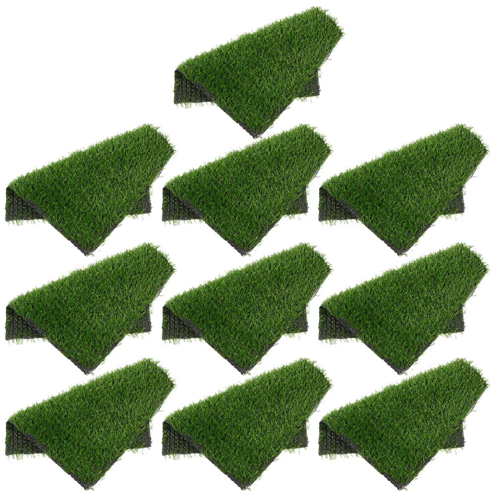 

10 Pcs Chicken Laying Mat Artificial Grass Mats Coop Faux Rug Nesting Box Pad Plastic Cage Fake Cushions Washable Area Rugs