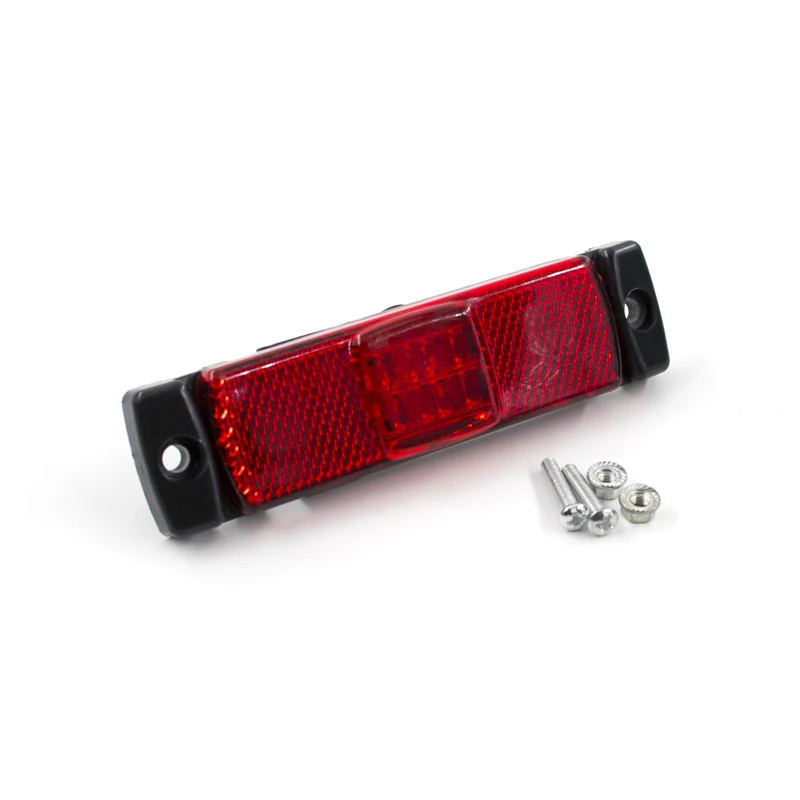 

2 шт., 12 В, 24 В, прямоугольник, 4 светодиода, красный, белый, янтарный, боковые габаритные фонари, фонари для прицепа, грузовика, грузовика, водонепроницаемая лампа