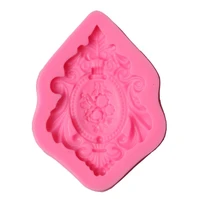 1pcs flower frame silicone mold for fondant chocolate sugarcraft cake decorating mold clay candy moulds sn4393