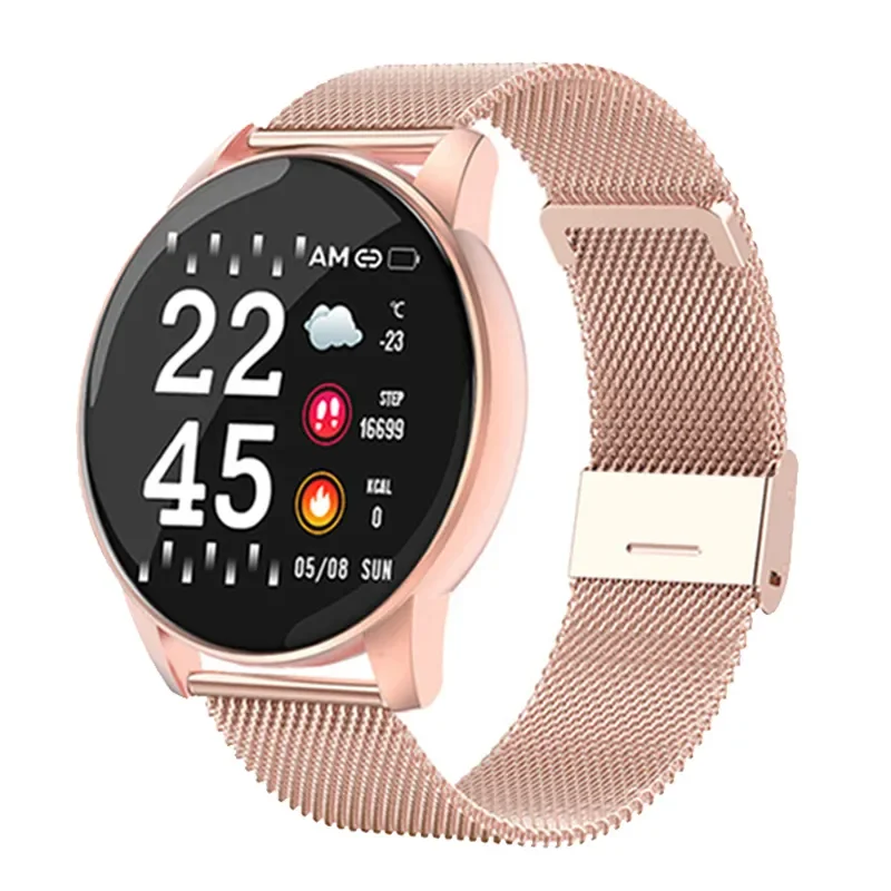 

W8 Smart Watch Women Men Blood Pressure Heart Rate Fitness Tracker Watch Sport Round Smartwatch Smart Clock For Android iOS