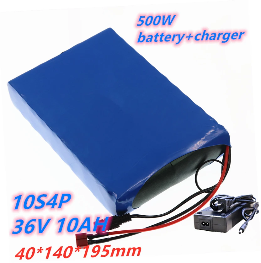 

36V 10AH Battery 10S4P 42V 10000mAh 18650 Lithium ion Battery for Electric Motorcycle, Electric Bicycle and 42V 2A Charger