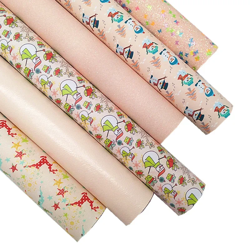 Рождественские простыни из искусственной кожи гладкой синтетической с