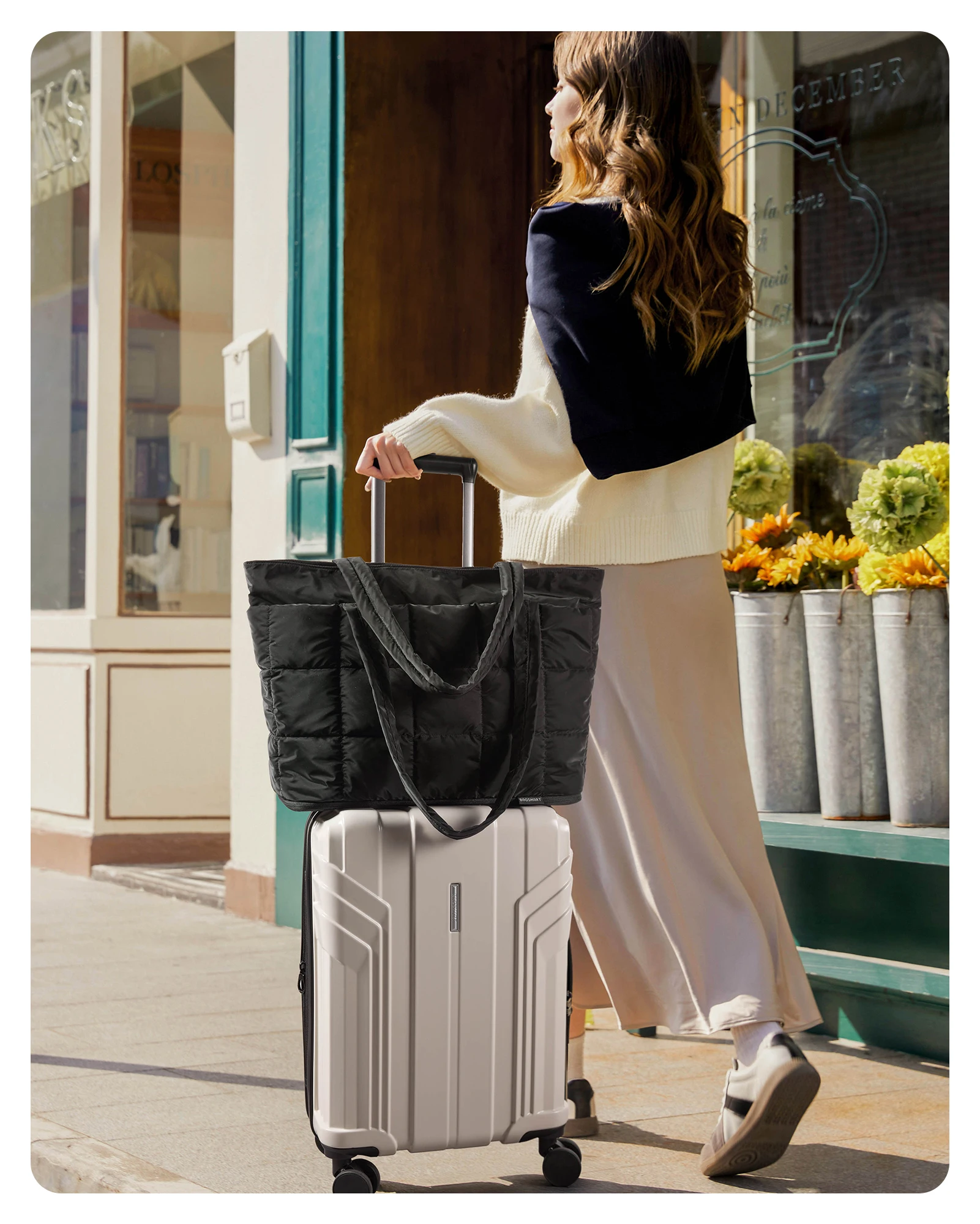 BAGSMART дорожная большая сумка женская расширяемая сумка для ручной клади на молнии водостойкая стеганая сумка для выходных для работы медсестры (art.: 3920cdec53e05) - 3920cdec53e05