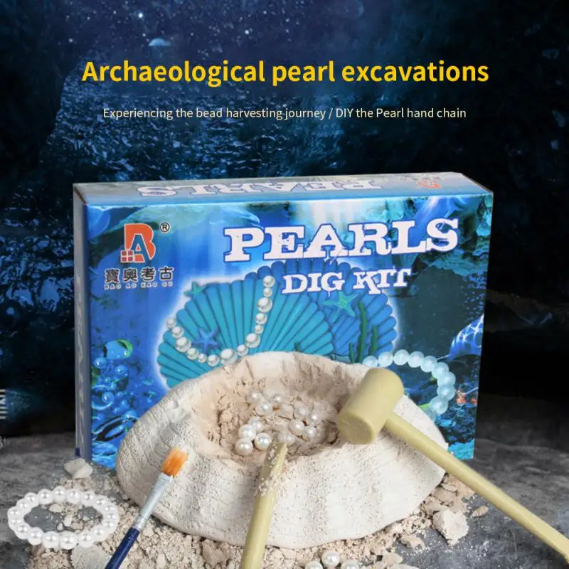 

Children's Puzzle Archaeological Excavation Pearl Bracelet DIY Handmade Beads Treasure Digging Blind Box Digging Dinosaur