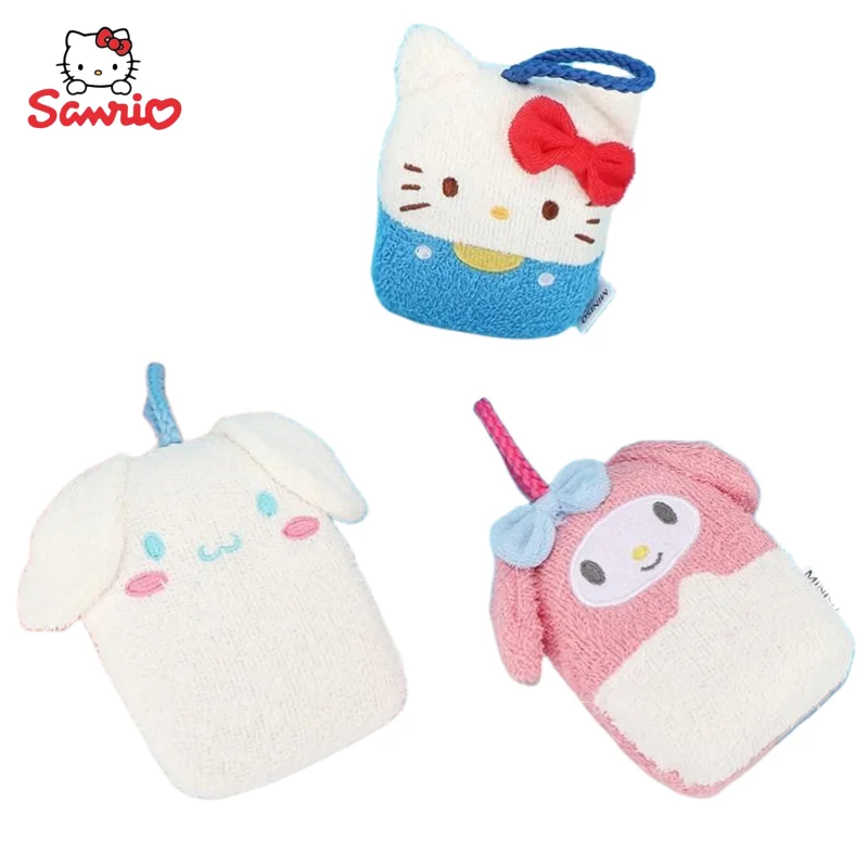 

Sanrio peripheral cartoon kawaii cute cinnamoroll Hello Kitty my Melody cleaning scrub towel creative bath ball gift wholesale