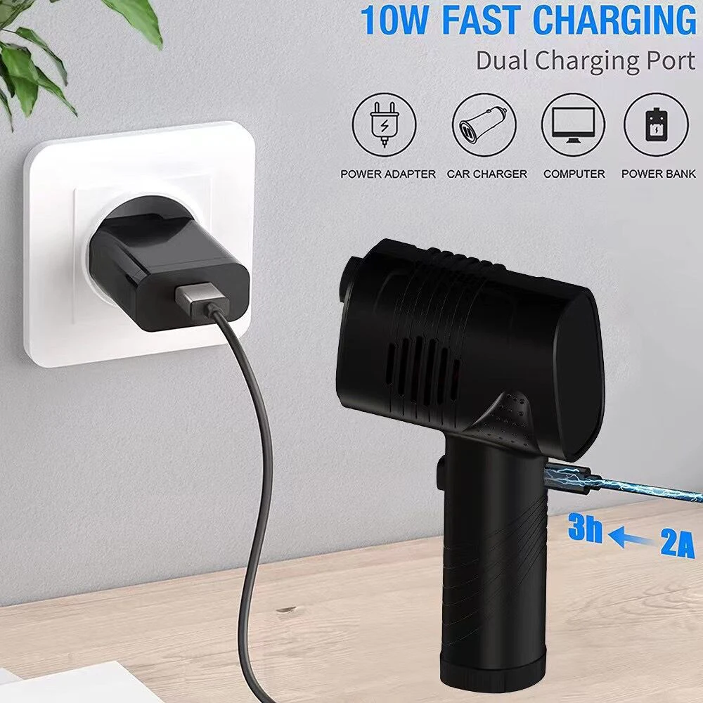 

2021 Household handheld Duster Blower Car-mounted Hairs Drier Dust Removal Electric Cleaning Keyboard Chassis Notebook Portable