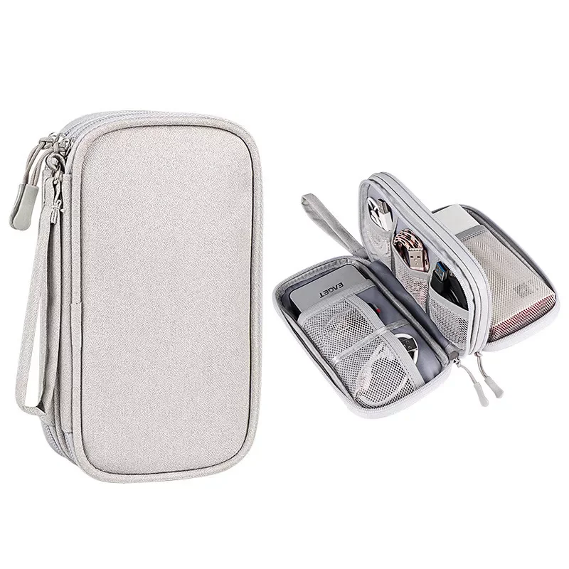 

2021 New Portable 20000mAh Power Bank Bag USB Gadgets Cables Wires Organizer hard disk Protection Storage Bag
