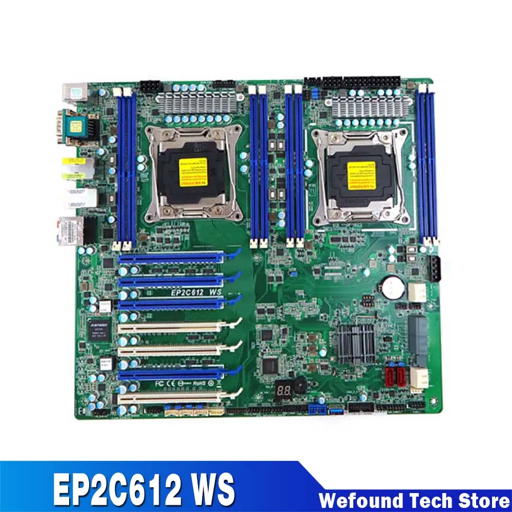 

EP2C612 WS For ASRock Server Workstation Motherboard Dual CPU Slots LGA2011 R3 DDR4 Fully Tested