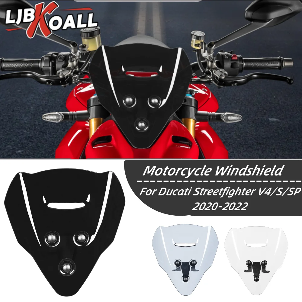 

For Ducati Streetfighter V4 V4S V4SP 2020-2022 Windscreen Windshield Wind Deflector Shield Screen Visor Motorcycle Accessories
