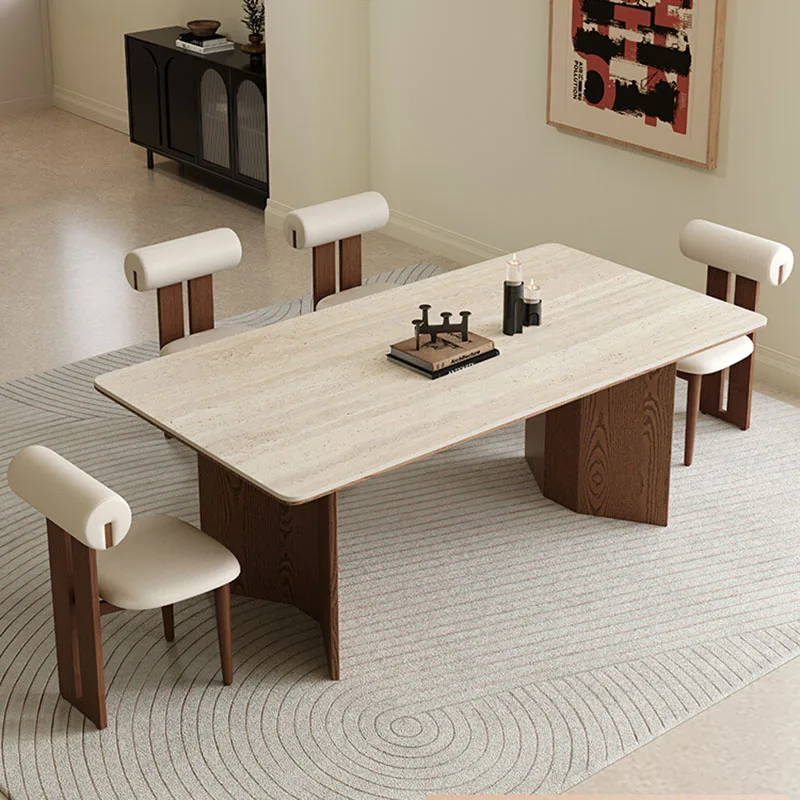 Обеденный стол в стиле пещера прямоугольный итальянский простой современный