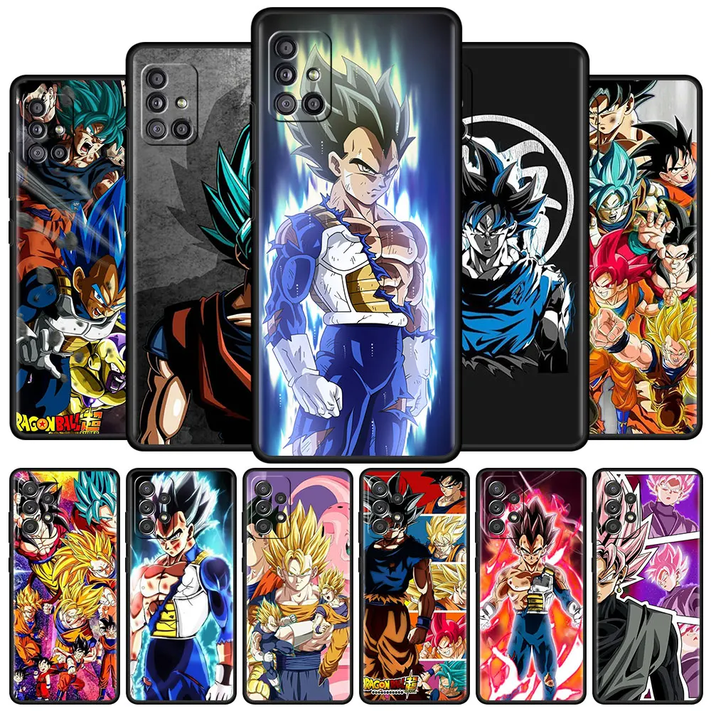 

Black Estuche Case For Samsung Galaxy A52 A51 A72 A71 A22 A12 A21s SmartPhone A32 Celular Funda Ultra Instinct Vegeta vs goku