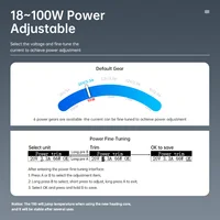 Компактный портативный паяльник Alientek T80/T80P 100 Вт 
T80  под жала C210, T80P  под жала C245.#3