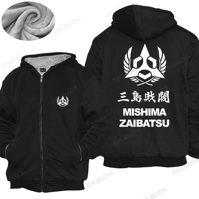 

Mens luxury cotton hoodies MISHIMA Zaibatsu Logo Tekken Men's thick hoody unisex hoodie women Fleece hoody