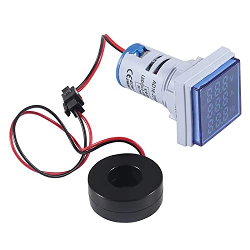 2 шт. цифровой вольтметр Амперметр 3 в 1 22 мм Вольтметр Гц измеритель переменного