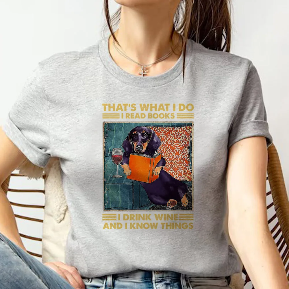 Футболка женская в стиле Харадзюку с принтом такса