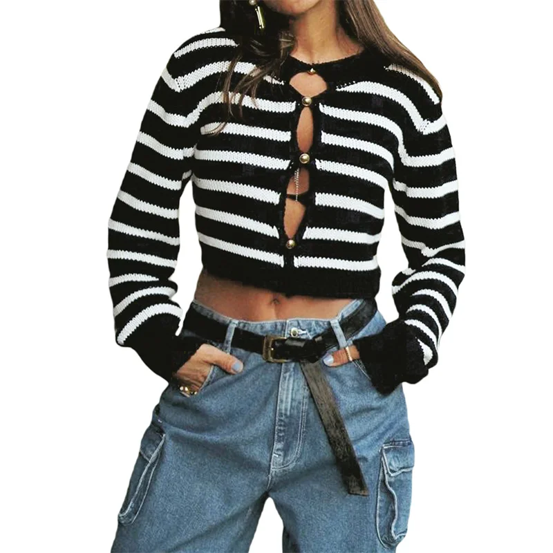 

Женский трикотажный топ с длинным рукавом, с круглым вырезом