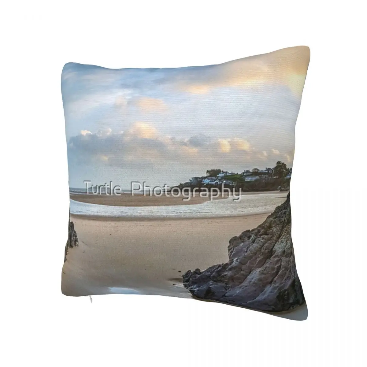 Abersoch Harbour Beach Shelterd Cove наволочка диван декоративная подушка