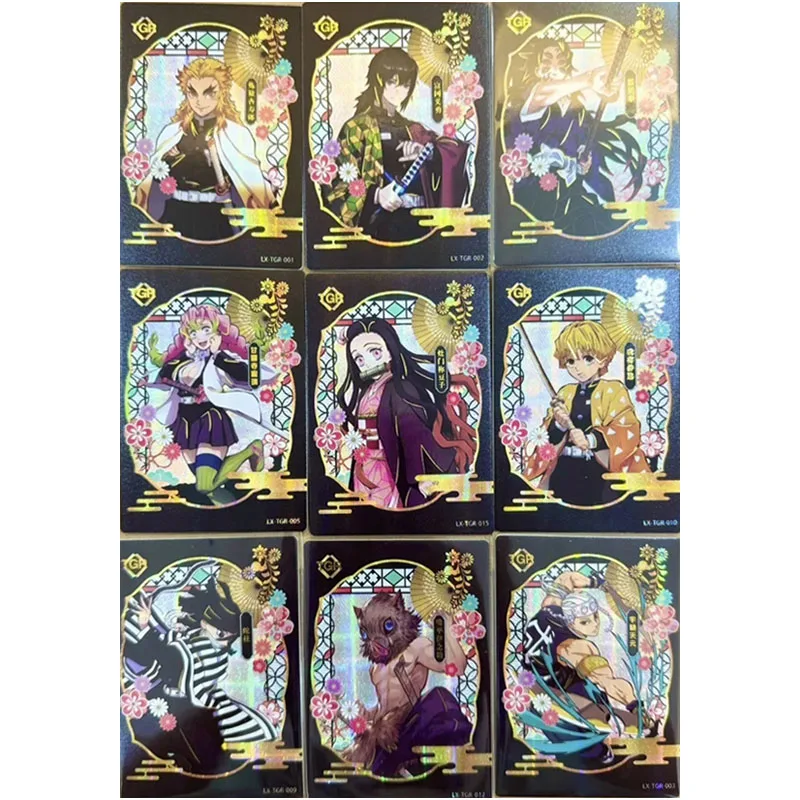 Фото Аниме Demon Slayer GR карты Tomioka Giyuu Kanroji Mitsuri Uzui Tengen Коллекционные карты Рождественские подарки на день рождения Детские игрушки №1