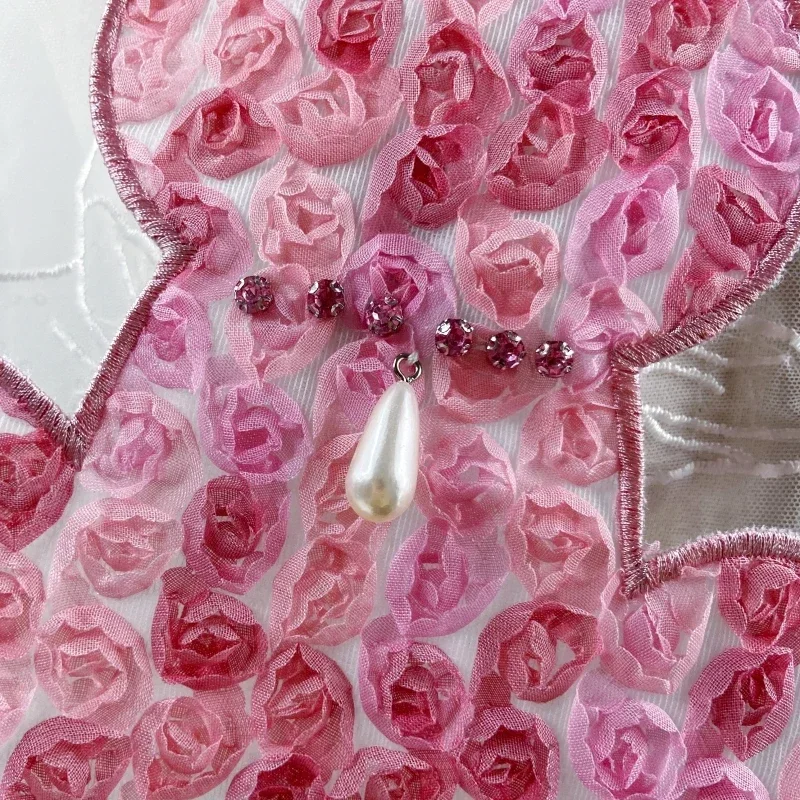 1 шт. пришивная переработанная Бриллиантовая сетка искусственный жемчуг кролик