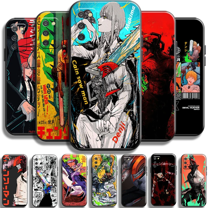 

Anime Chainsaw Man Pattern For Samsung Galaxy A03 A03S Phone Case TPU Soft Coque Cover Carcasa Black Shell Back Cases