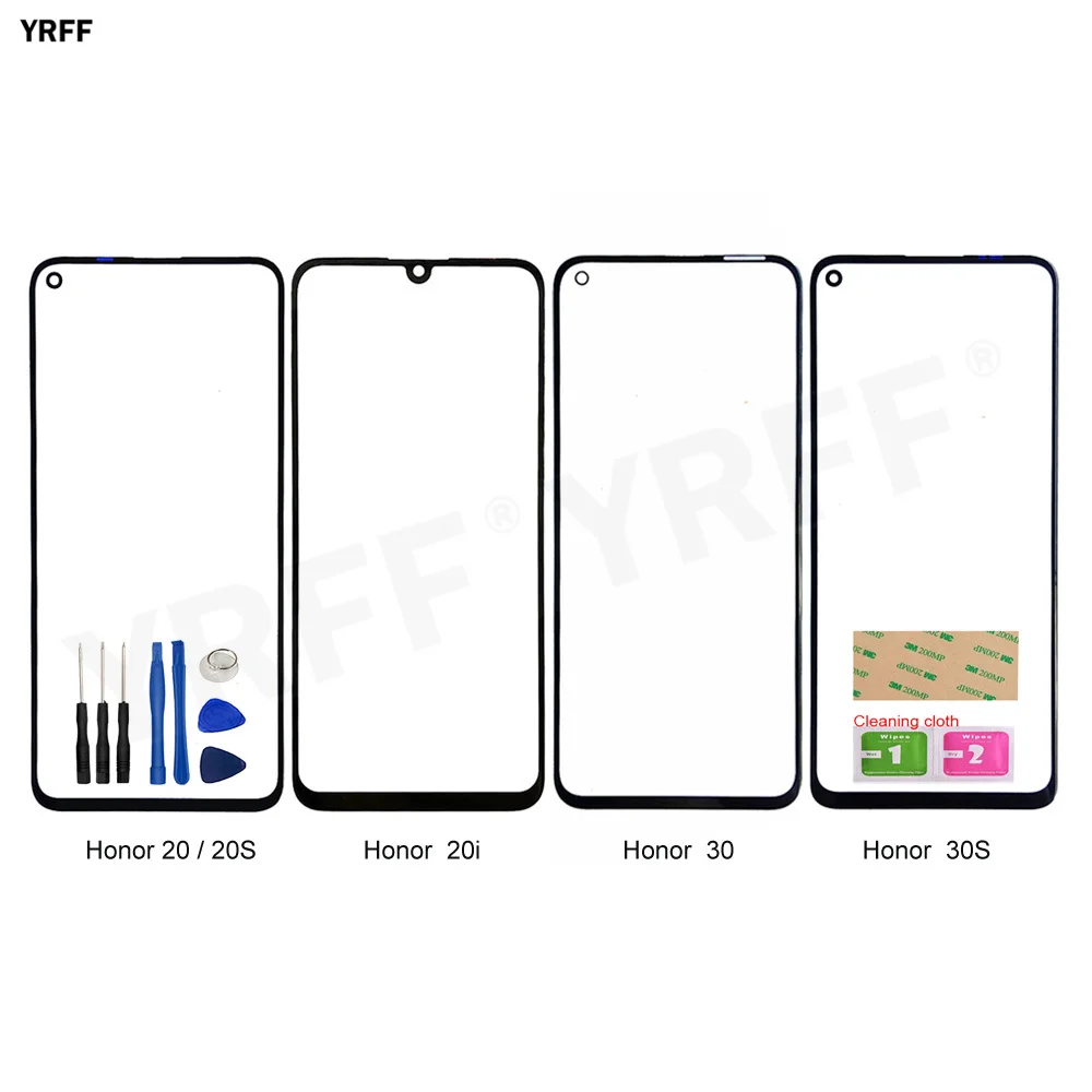 mobile touch screen panel for huawei honor 20 20s 20i 30 30s outer glass panel no touch screen digitizer phone repair parts free global shipping