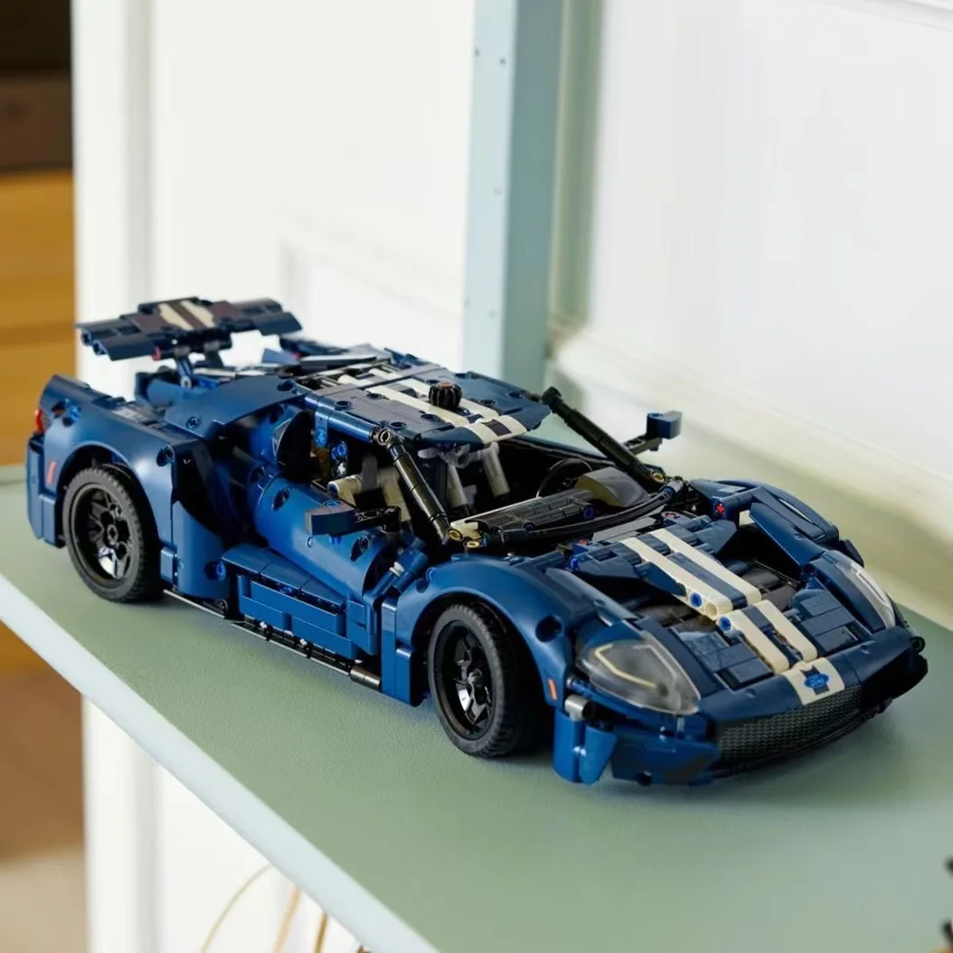 

In stock Ford GT 42154 With lighting Technology Car Model building block 1:12 Technical Car building block toy birthday gift