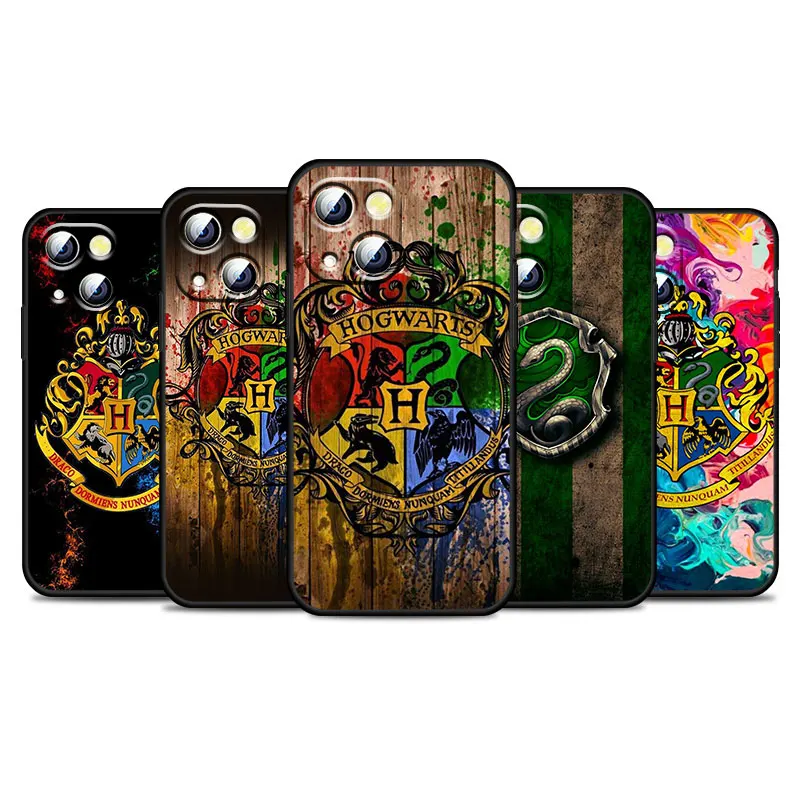 

Cute Harry Potter Wand Art Case For Apple iPhone 14 13 12 11 Pro Max Mini XS Max X XR 7 8 Plus SE2020 TPU Black Phone Cover Core