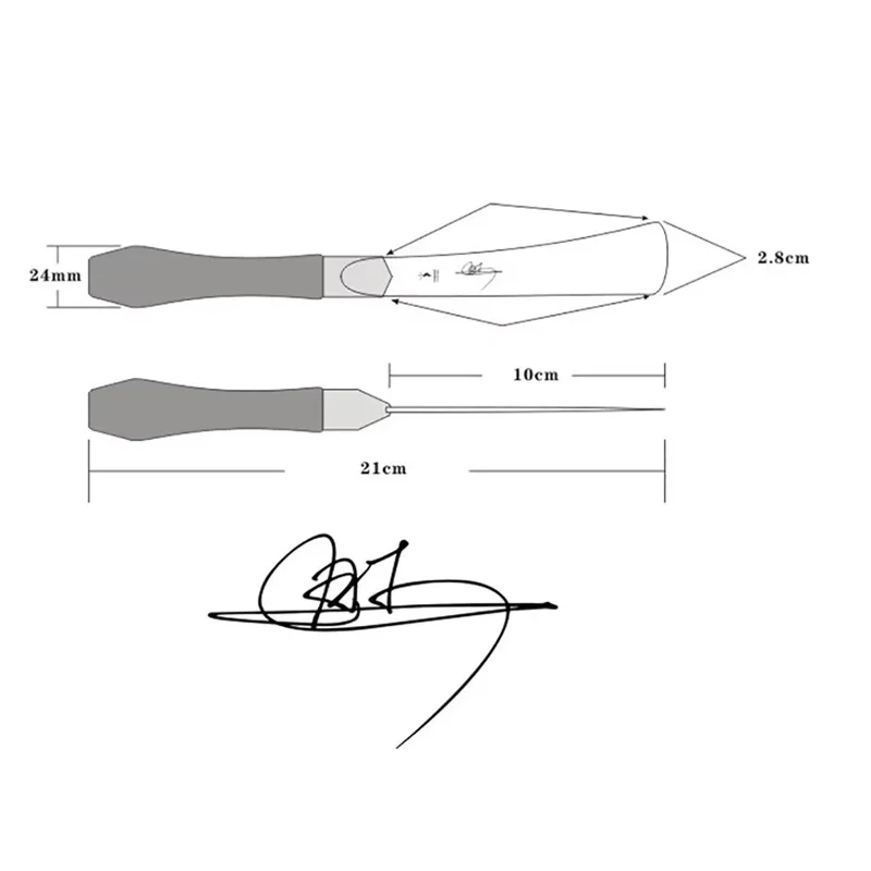 Кожаный филировочный нож приходит SKD11 стальная ореховая ручка кожаный край
