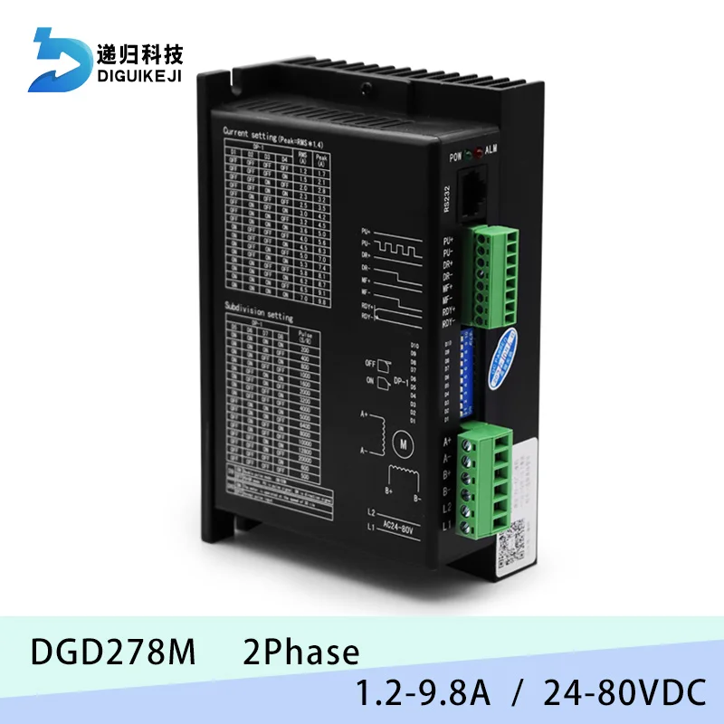 

Драйвер шагового двигателя, ток 1,2-а, 2-фазный, поддержка 24-80 В переменного тока, совместим с двигателем NEMA 17/