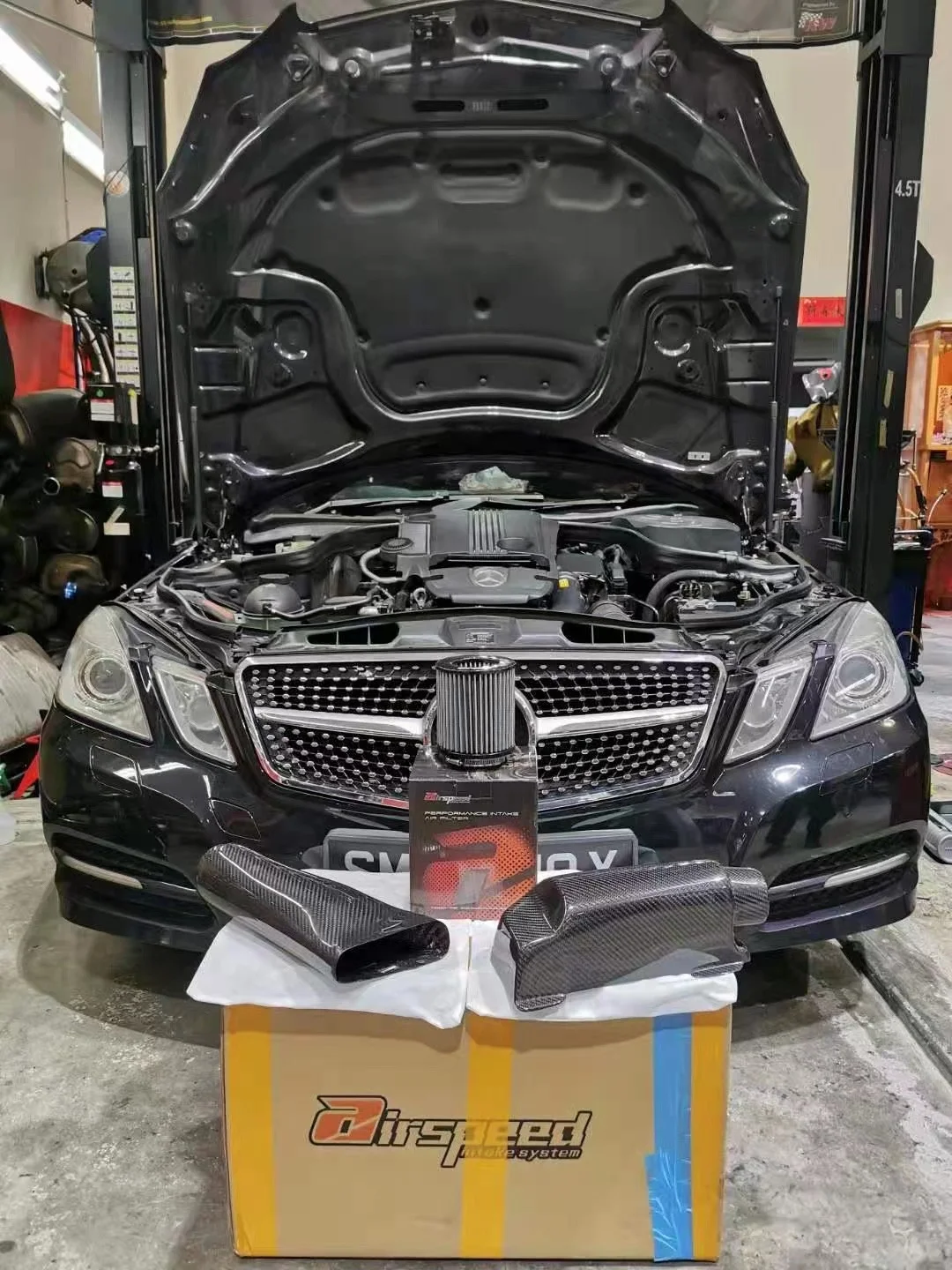 Airspeed бренд автомобильные запчасти 100% сухое углеродное волокно холодный воздух