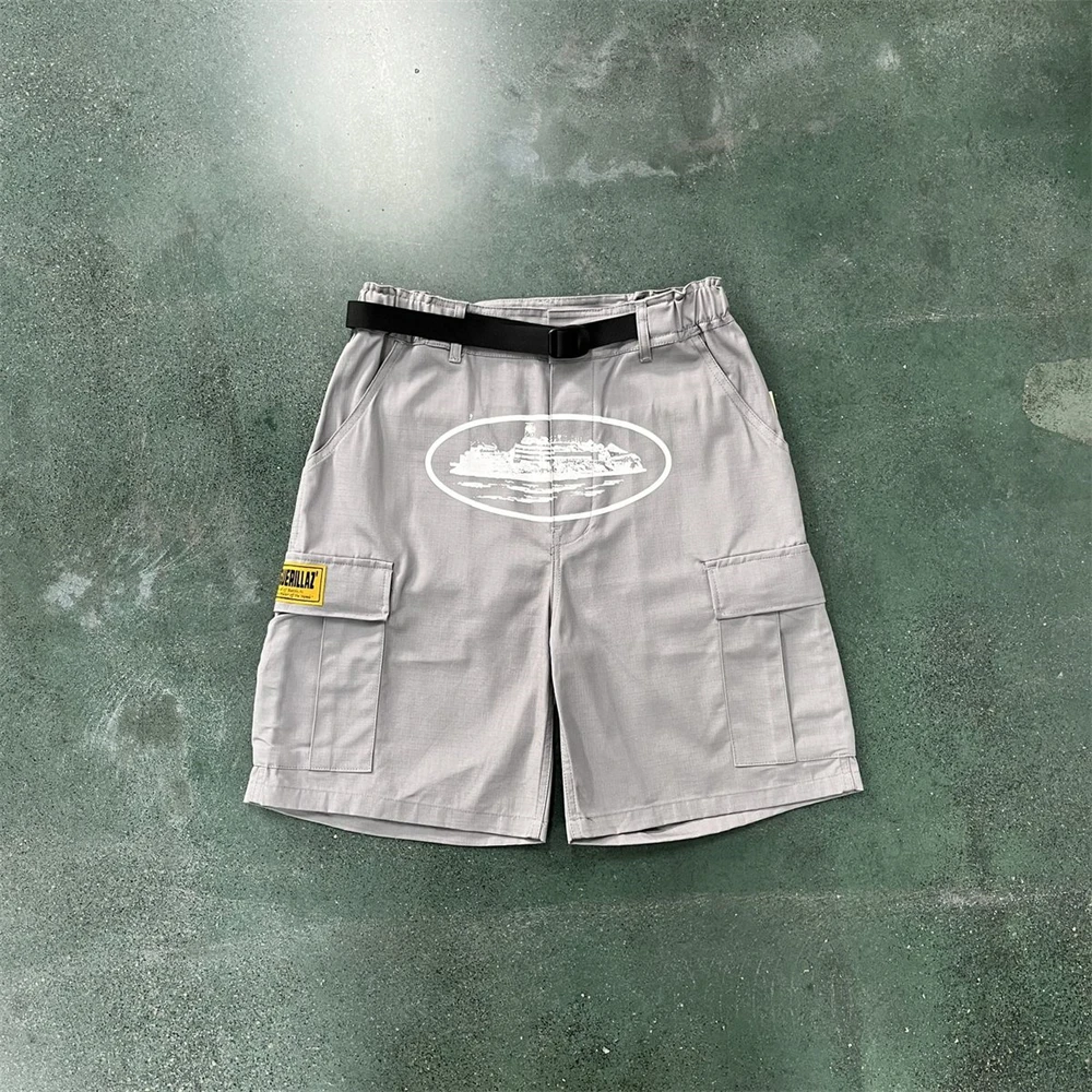 

Hot Selling Corteiz Gray Cargo Shorts Top Quality Pants EU Sizes XS-XL