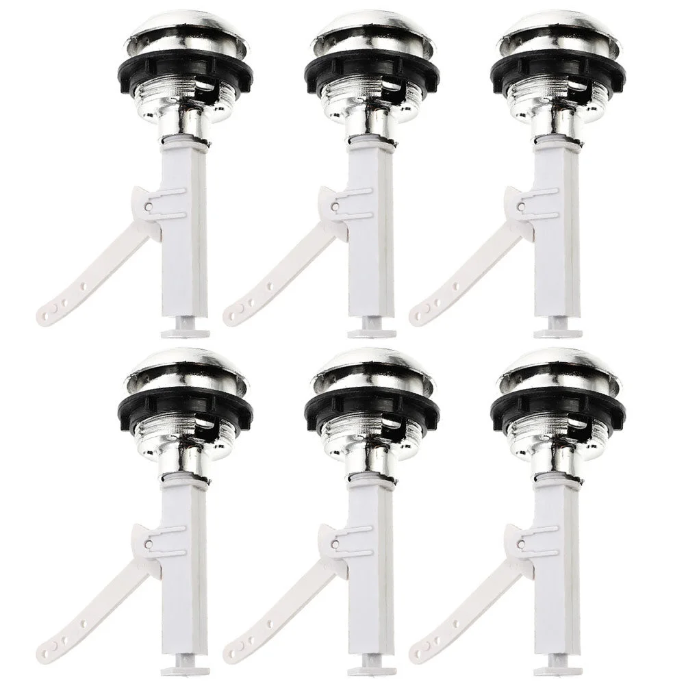 

6 Pcs Component Single Flush Button Cistern Toilet Water Tank Buttons Flushing Sanitary Ware Parts