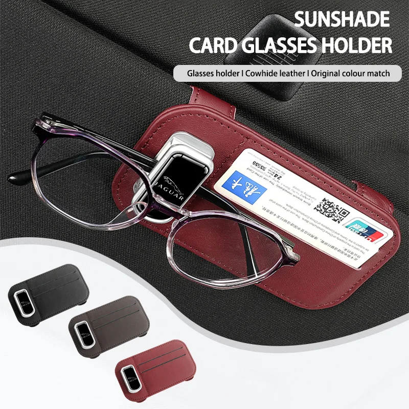 

Multifunctional Car Sun Visor Organizer Card Glasses Holder For Jaguar XJ XE S-Type F-Type X-Type F-Pace I-Pace E-Pace XFR XKR