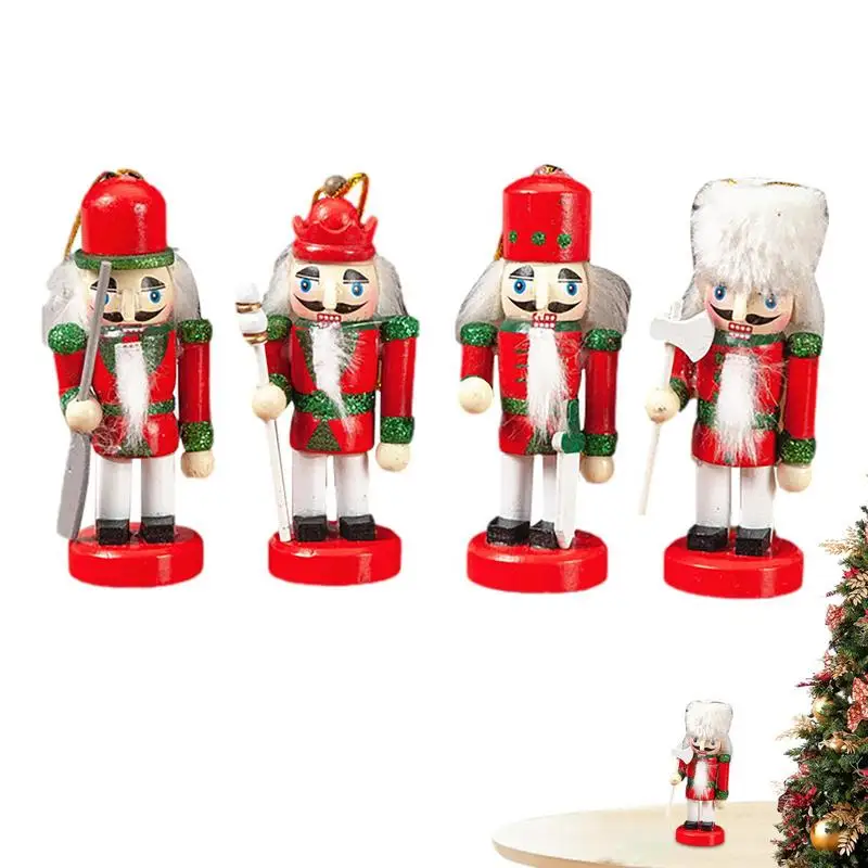 

4 шт., деревянные подвесные украшения для ёлки