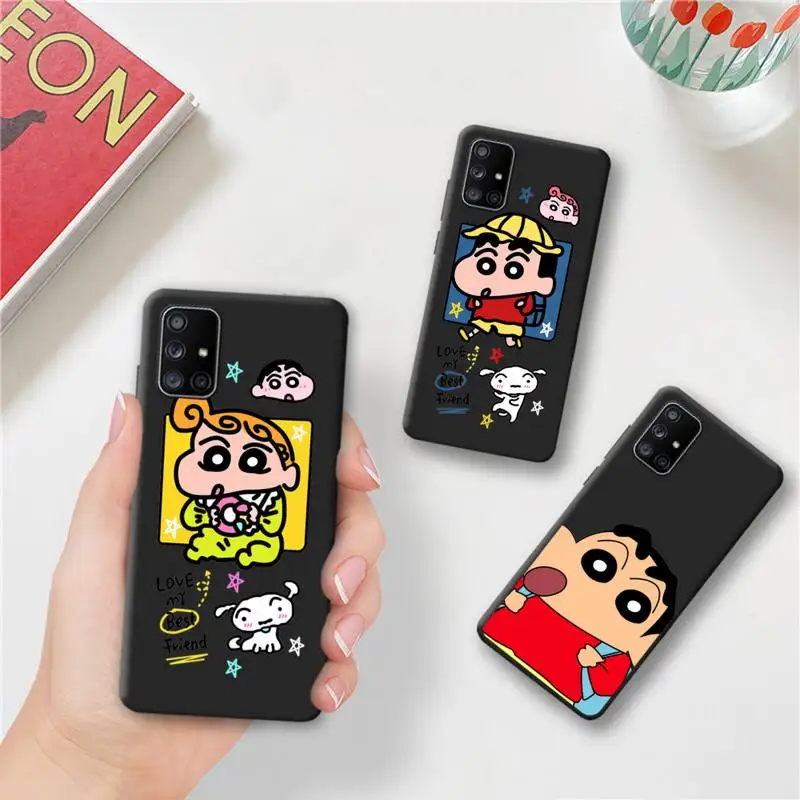 

Crayon Shin-chan Phone Case For Samsung Galaxy A52 A21S A02S A12 A31 A81 A10 A30 A32 A50 A80 A71 A51 5G