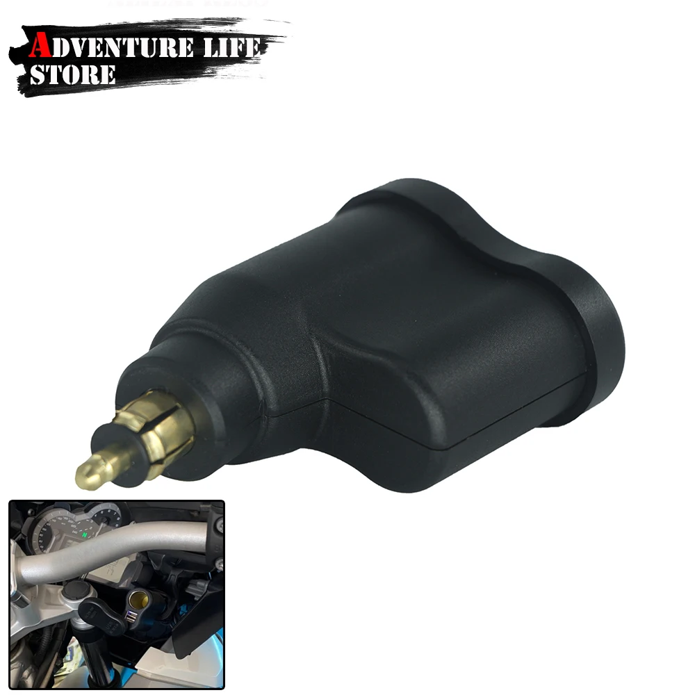 

Адаптер питания для мотоцикла, зарядное устройство с двумя USB-портами, прикуриватель, водонепроницаемый для BMW R1250GS R1200GS LC R1250GS R 1250 1200 GS RT RS