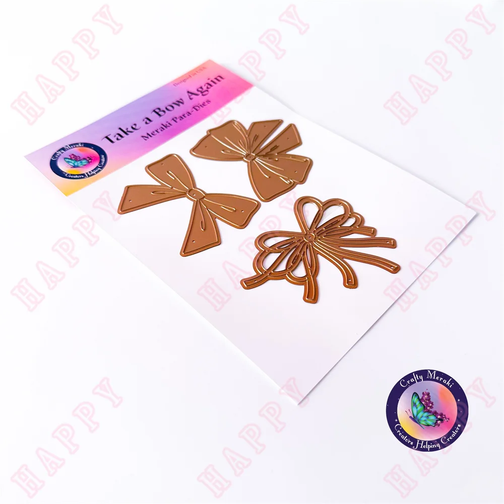 

Metal Cutting Dies Christmas Take A Bow Again Craft Decoration Scrapbook Embossing Template DIY Greeting Card Handmade 2022 New