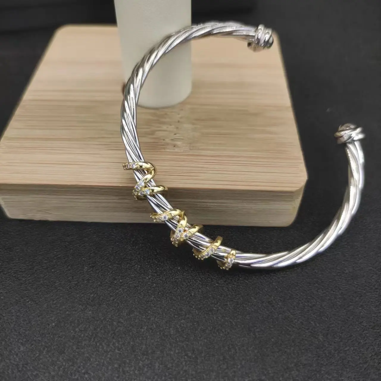 David Yurman Cable Classic bracelet Sterling Silver Twist thread set Classic fashion wholesale