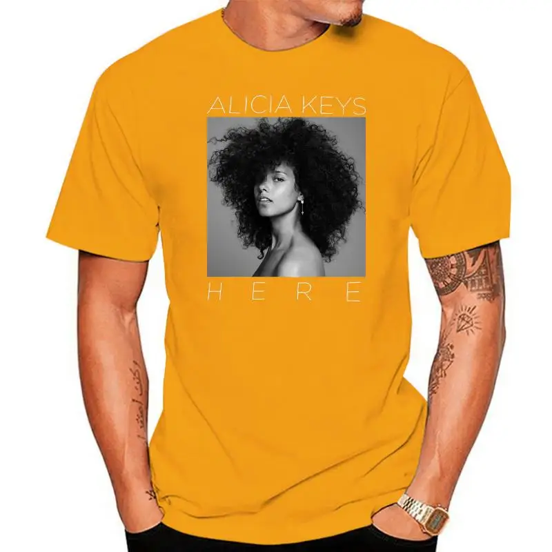 

Alicia Keys B&W Pic Here Dark Heather Grey T Shirt New Official Merch Soft