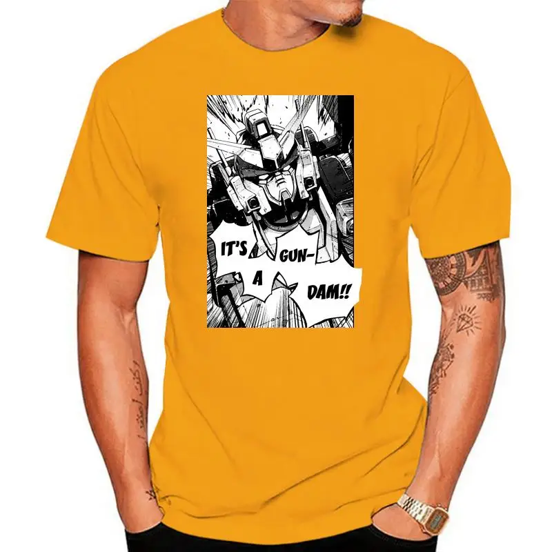 

Infinite War T Shirt Gundam Wing Manga Heavyarms T-Shirt Short Sleeves Print Tee Shirt Men's Tshirt Streetwear