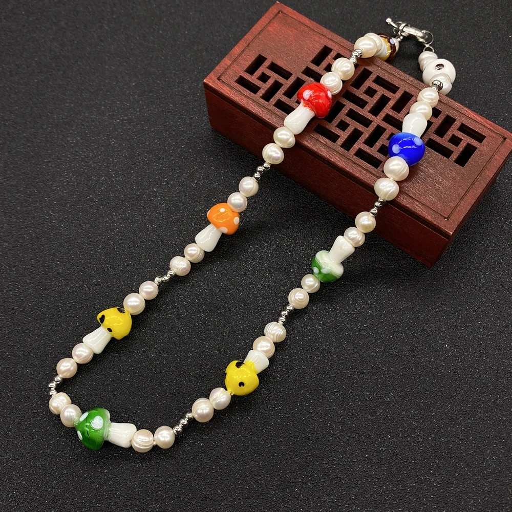 

Ожерелье из натурального пресноводного жемчуга в стиле ретро