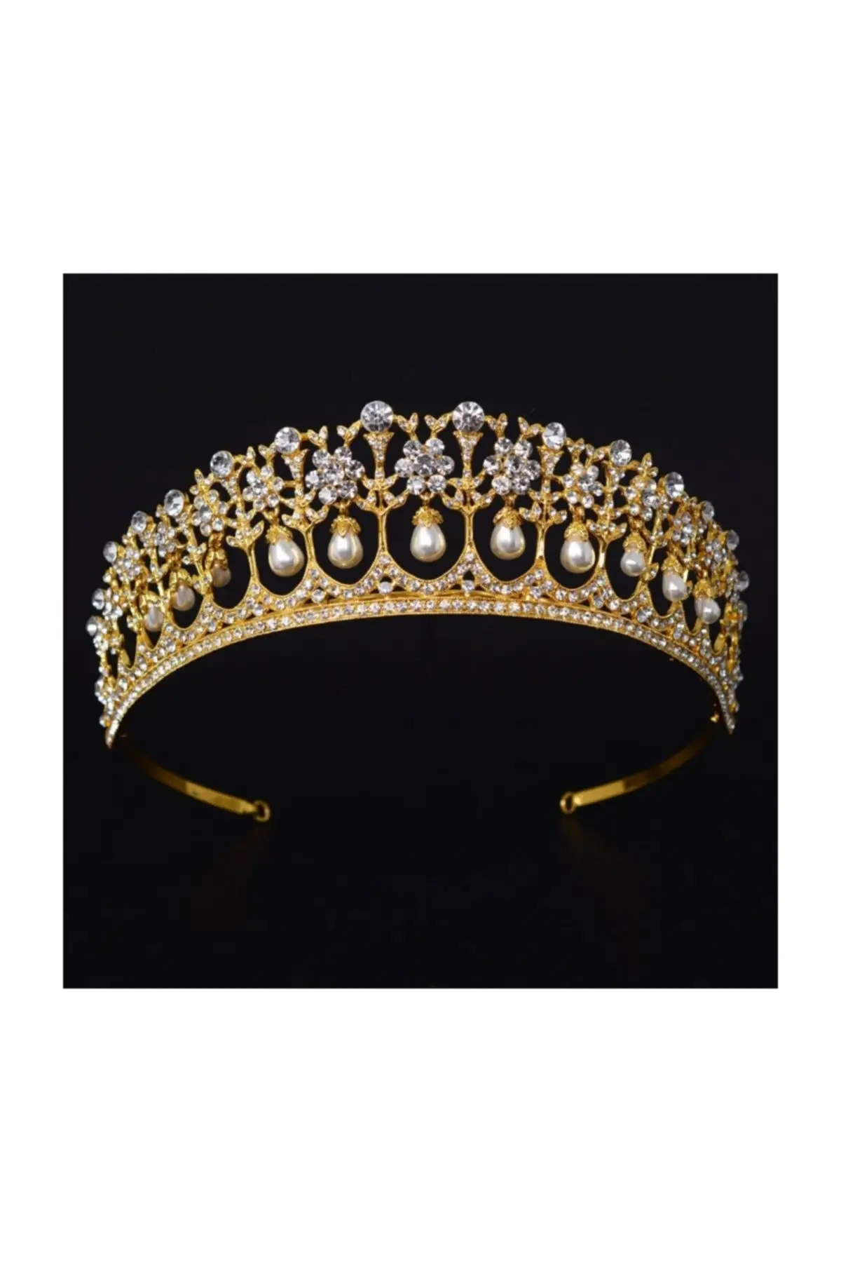 

Bridal Accessories Golden Pearl Detailed Hair Accessory Wedding Handmade For Bride And Bridesmaids