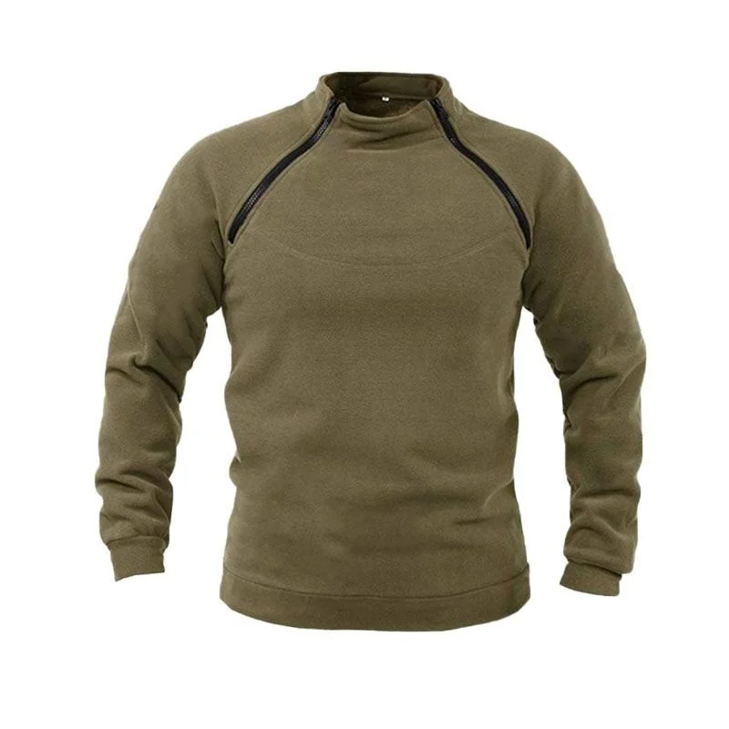 

Мужская куртка оверсайз осень-зима мужской свитер с воротником-стойкой пуловер однотонная флисовая уличная одежда