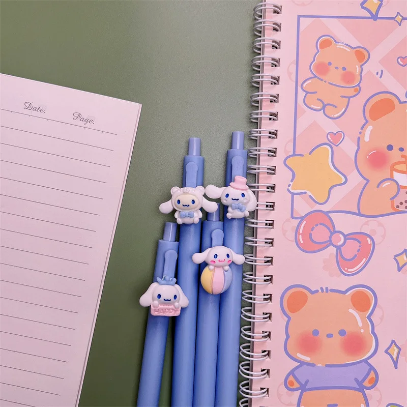 

36PCS Cute push pen jade cartoon neutral pen student high-value Pendant Gift black pen girl heart ins style