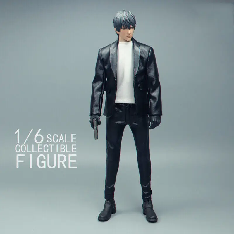 

Черные мужские блестящие куртки 1:6, верхняя куртка для мужского тела hottoys 12 дюймов