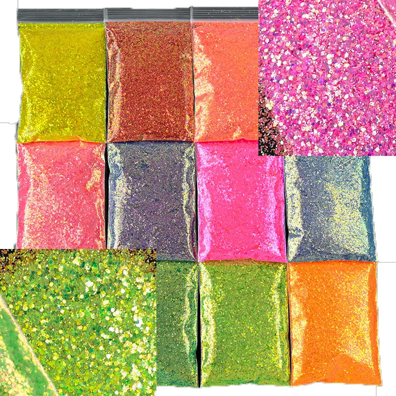 

1.8 oz (50g) resealable baggie GLITTER/Holographic Cosmetic Festival Chunky Glitters Sequins, Nail Sequins Iridescent Flakes