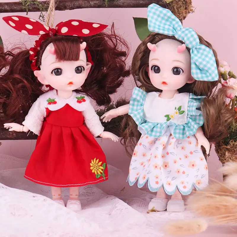 

1 шт. или 2 шт. новая шарнирная кукла 16 см полный комплект красивая одежда многосоставные милые игрушки для девочек мини «сделай сам» наряд принцесса модный подарок