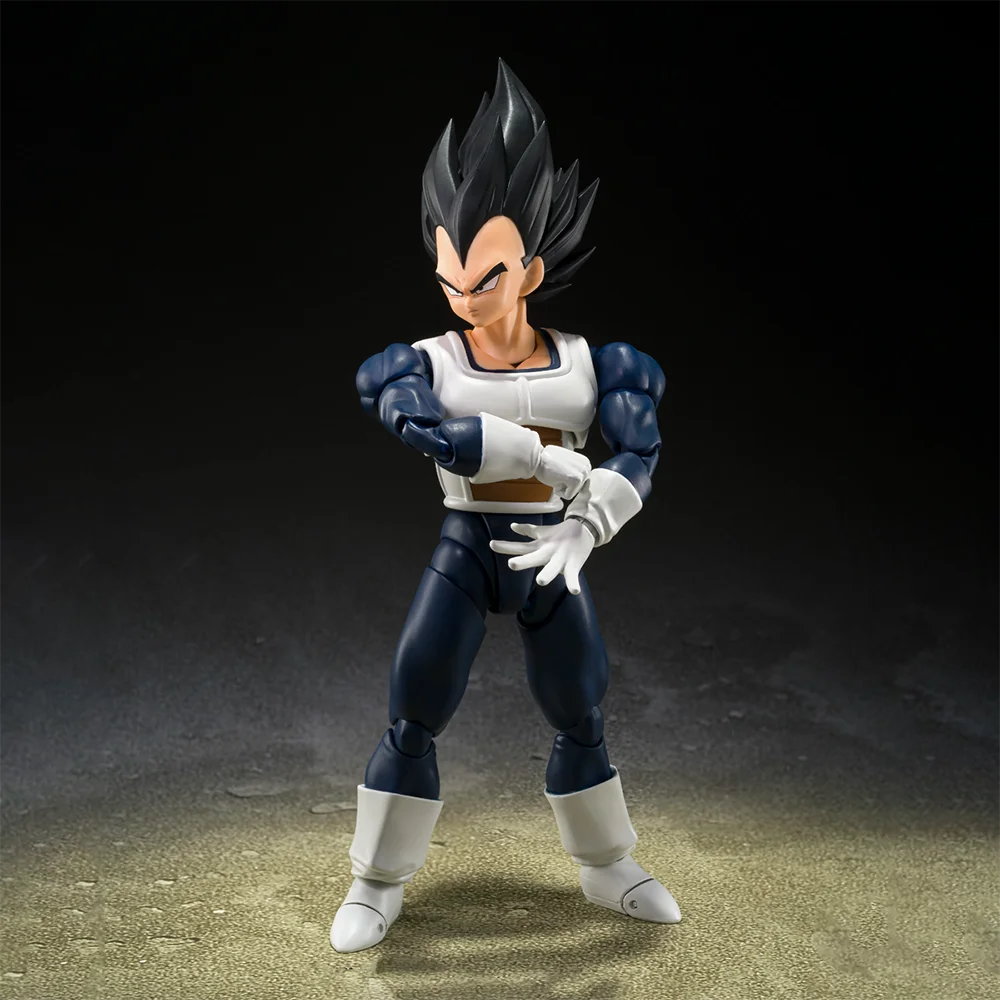 Фото В наличии оригинальная фигурка Bandai S.H.Figuarts Dragon Ball Z Vegeta (бийская одежда в стилеOlder), 14 см, модель из ПВХ, подарок №2