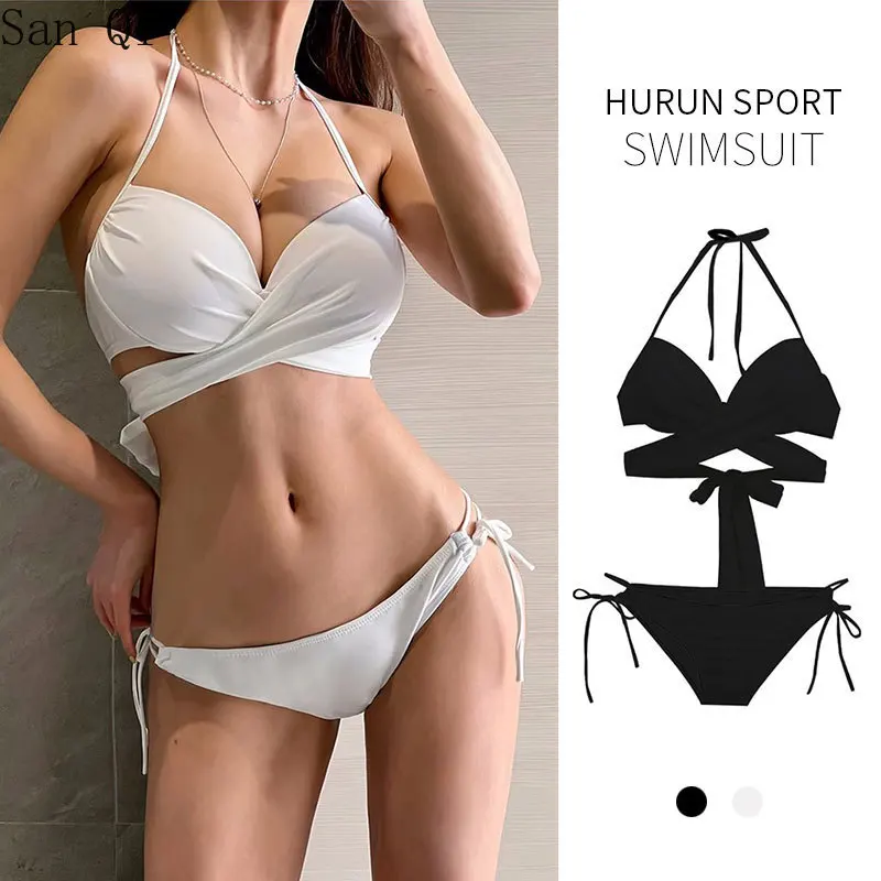 

Sexy Triangular Steel Support Hard Cup Bikini Small Chest Push Up Swimsuit Marney Bikinis Sets Woman 2 Pcs Bathing Suit Women