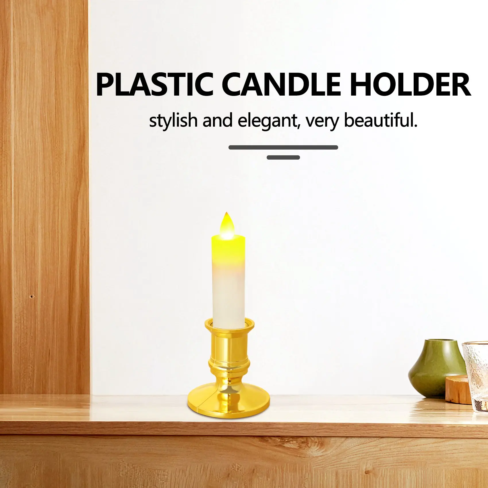 Подсвечник золотой 10X